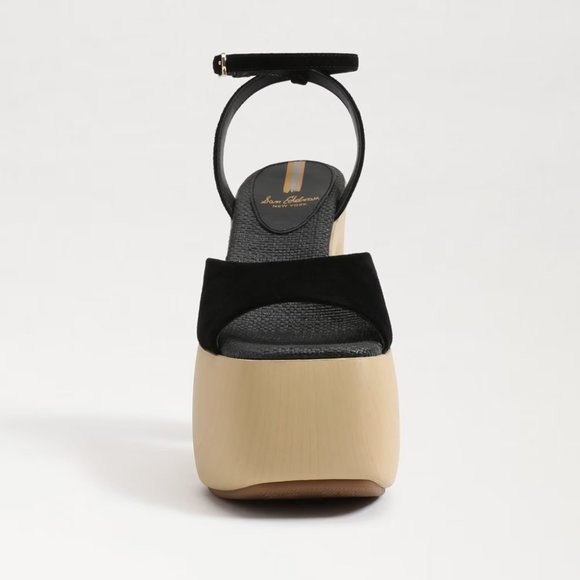 $89 (9) SAM EDELMAN Black Suede Platform Heel - Picture 4 of 8